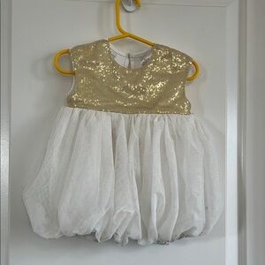 Kardashian kids glitter/sequin bubble hem dress size 12m